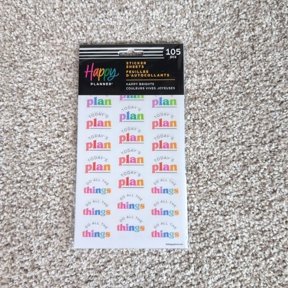 Happy Planner Happy Brights Colorful Plan Things Sticker Sheets 105 pc‎